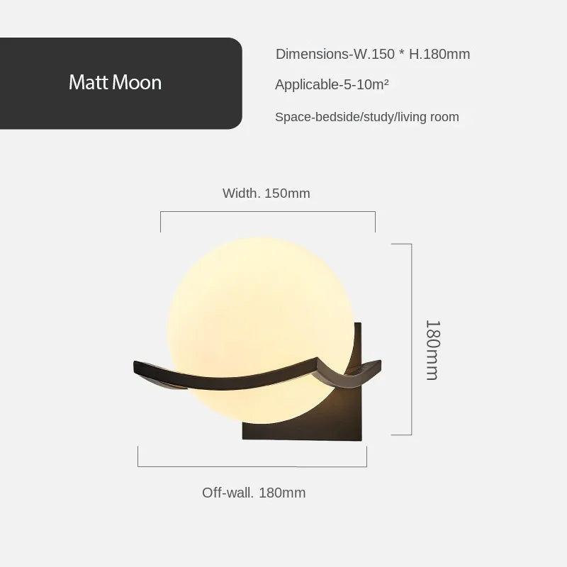 Glass Luna Wall Lamp