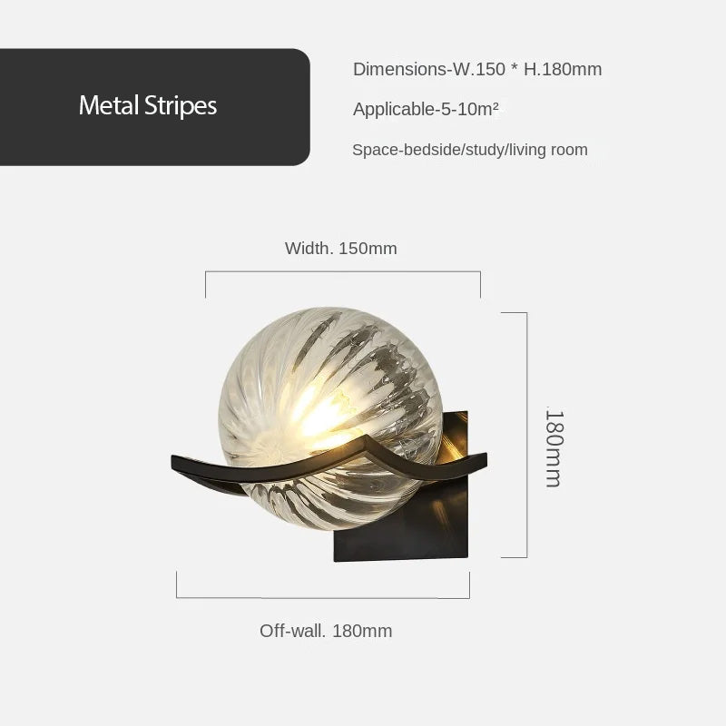 Glass Luna Wall Lamp