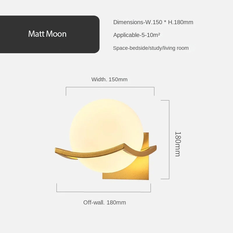 Glass Luna Wall Lamp