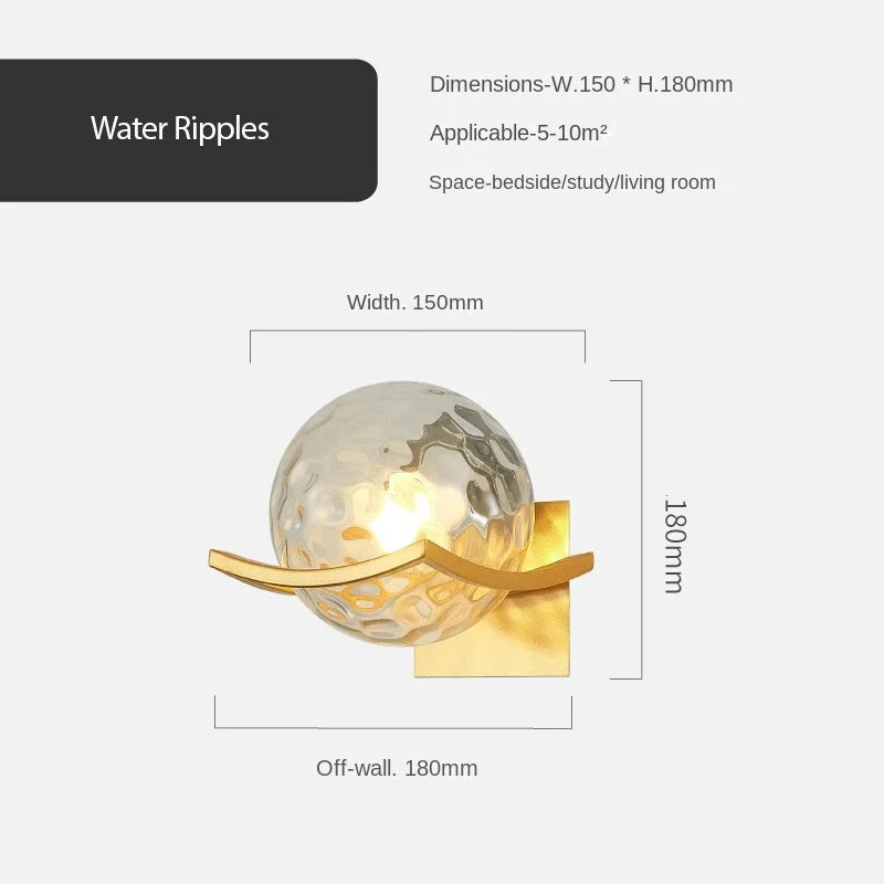Glass Luna Wall Lamp