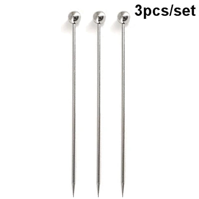 Gleaming Stainless Cocktail Picks