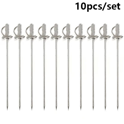 Gleaming Stainless Cocktail Picks