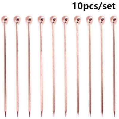 Gleaming Stainless Cocktail Picks