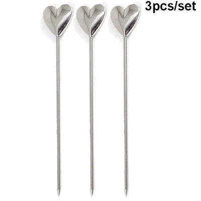 Gleaming Stainless Cocktail Picks