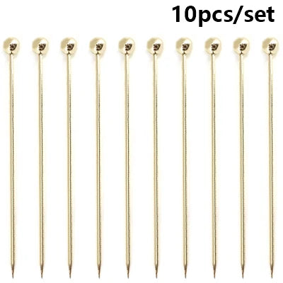 Gleaming Stainless Cocktail Picks