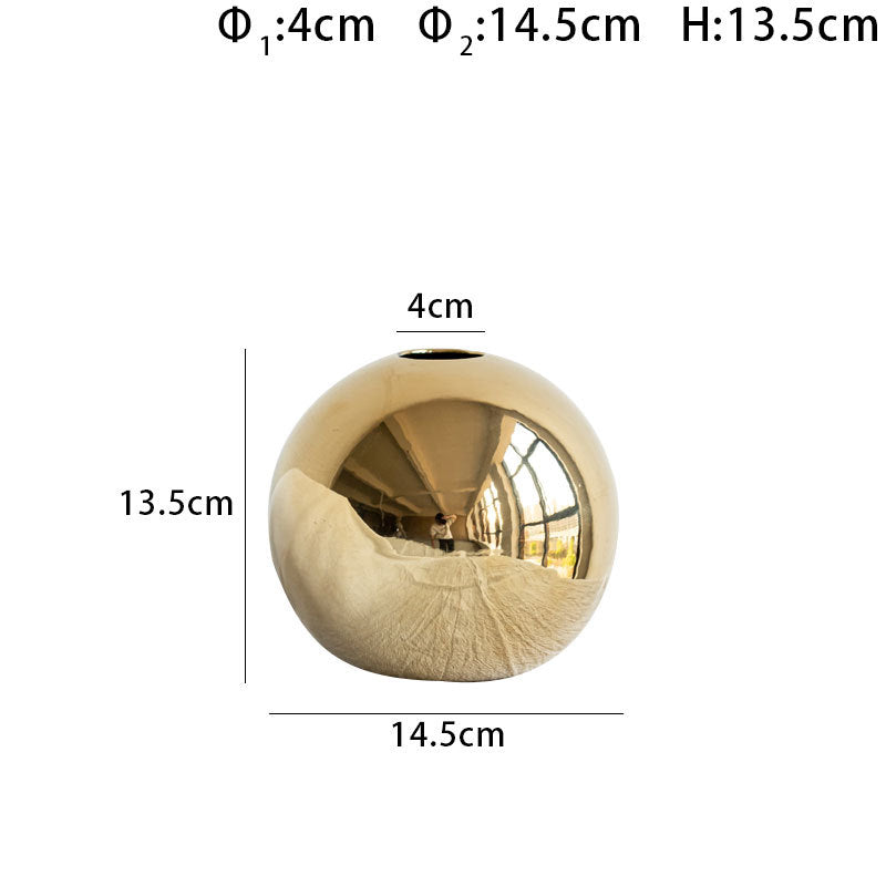 Gilded Sphere Porcelain Vase