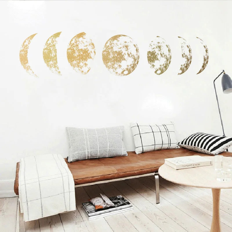 Celestial Moon Cycle Wall Decals