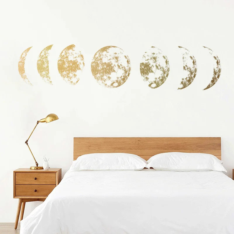 Celestial Moon Cycle Wall Decals
