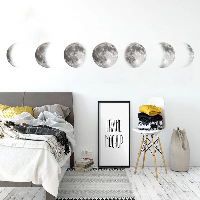 Celestial Moon Cycle Wall Decals