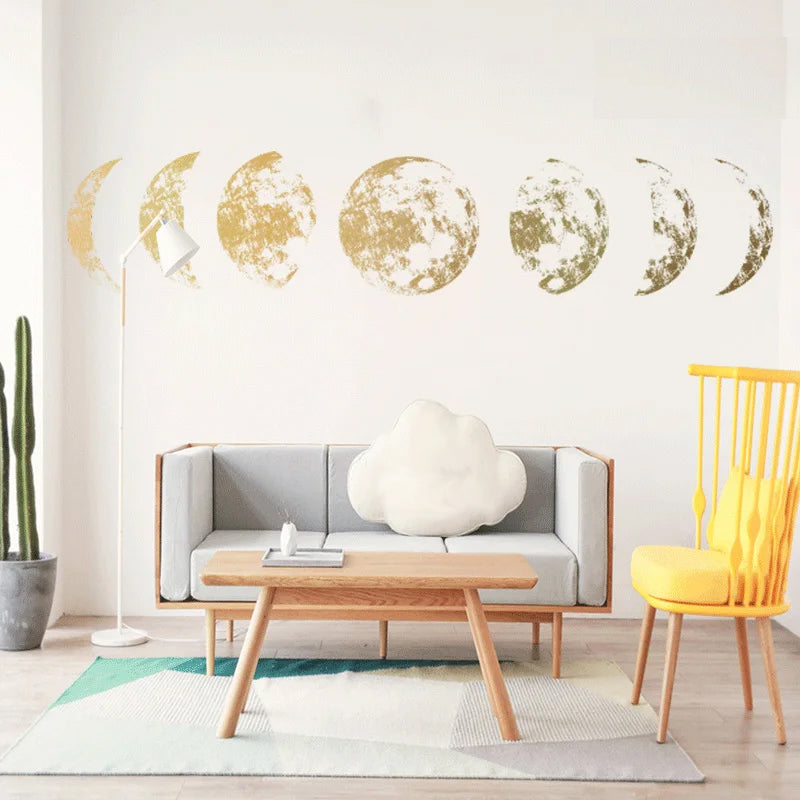 Celestial Moon Cycle Wall Decals