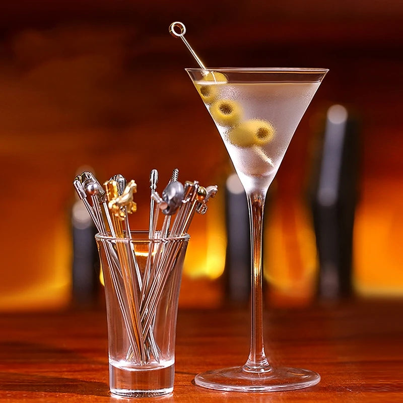 Gleaming Stainless Cocktail Picks