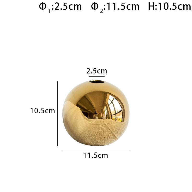 Gilded Sphere Porcelain Vase