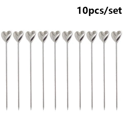 Gleaming Stainless Cocktail Picks