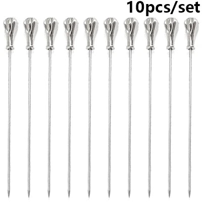 Gleaming Stainless Cocktail Picks