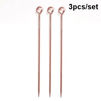Gleaming Stainless Cocktail Picks