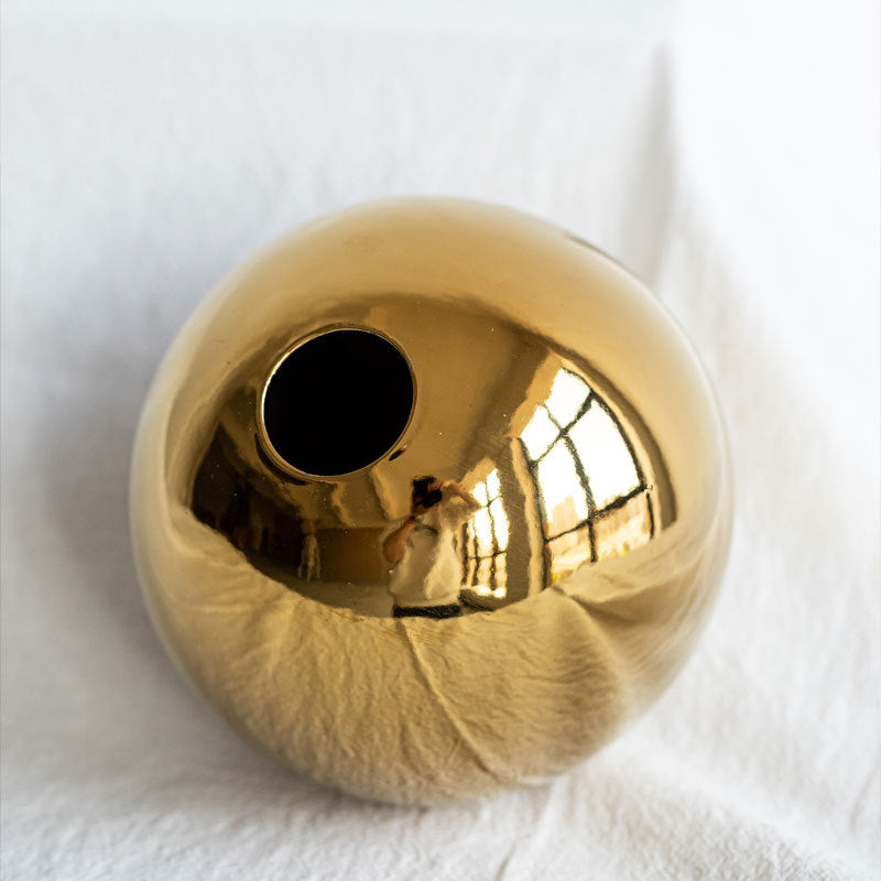 Gilded Sphere Porcelain Vase
