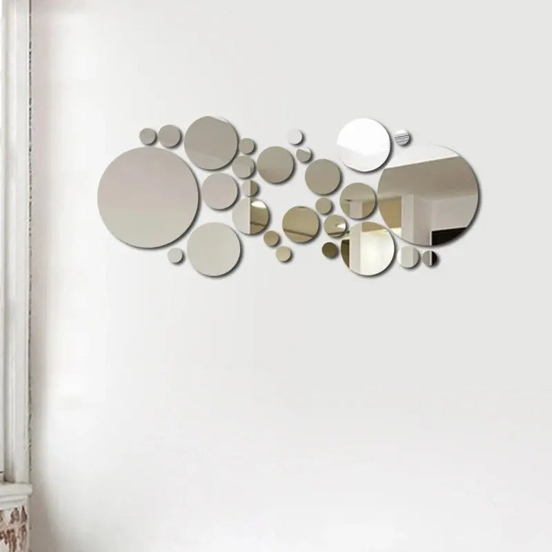 Modern Round Mirror Set Decals