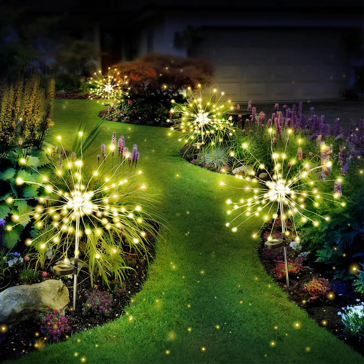 Radiant Aurora Solar Firework Lights