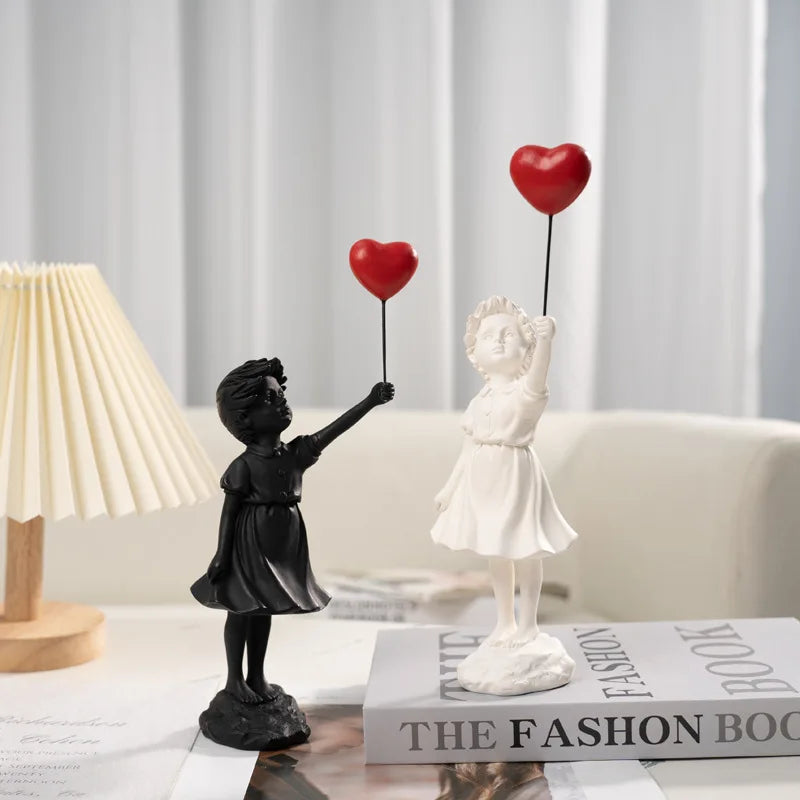 Balloon Reverie Resin Figurine