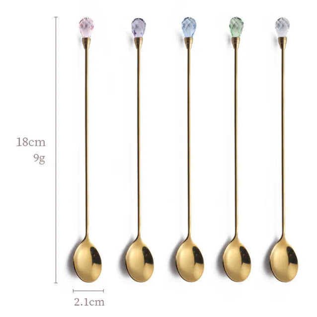 Crystal Sparkle Stirring Spoons