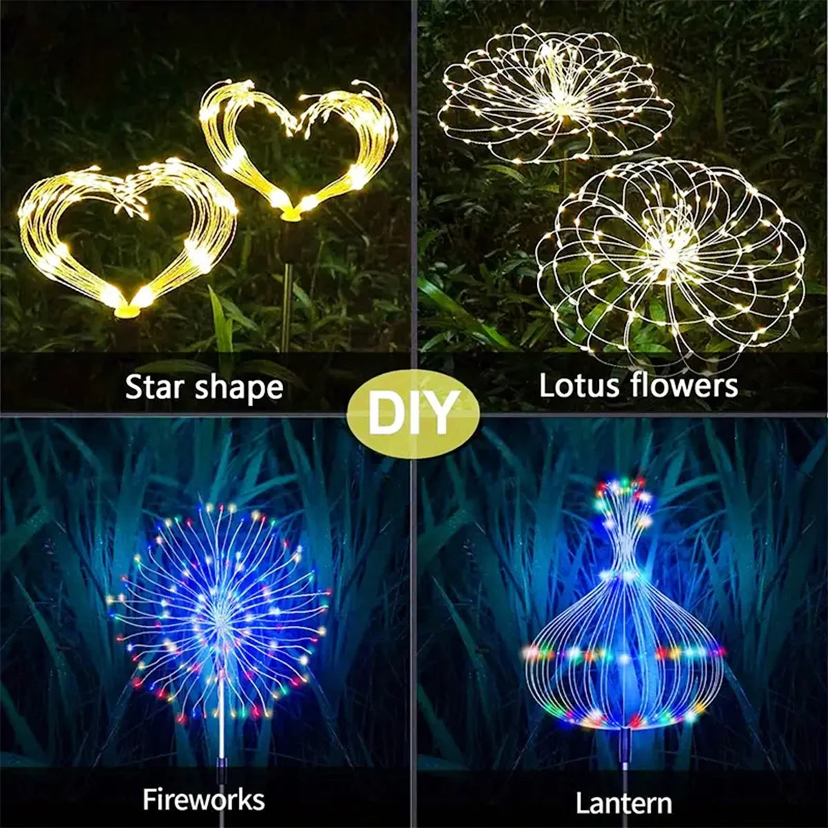 Radiant Aurora Solar Firework Lights