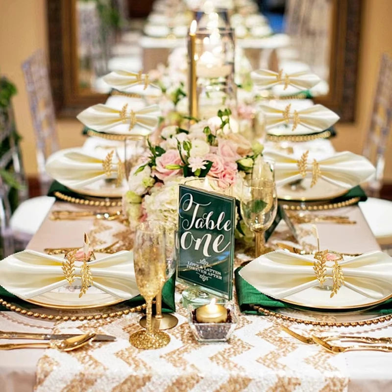 Opulent Leaf Napkin Rings