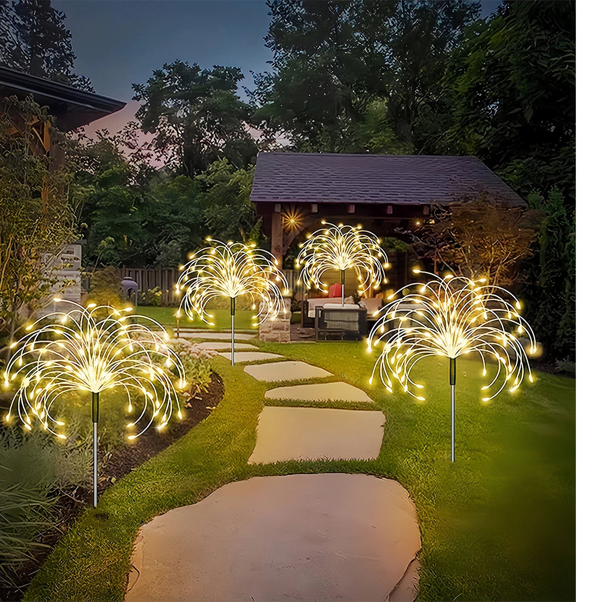 Radiant Aurora Solar Firework Lights
