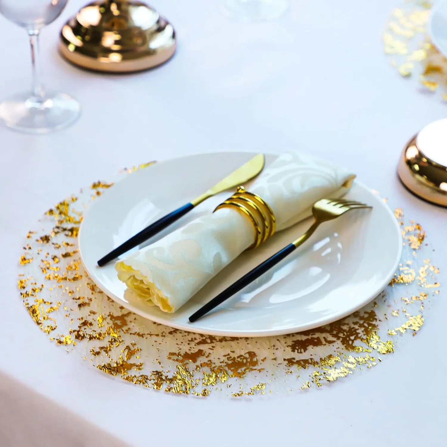 Shimmer Gold Mesh Placemats
