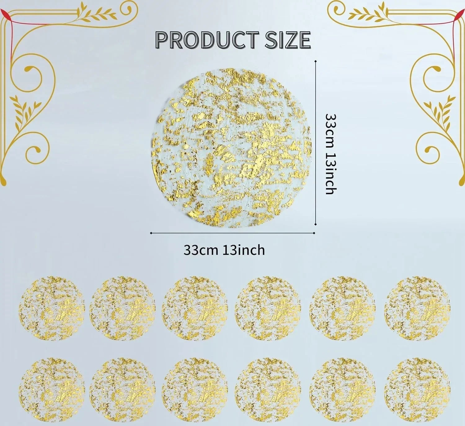 Shimmer Gold Mesh Placemats