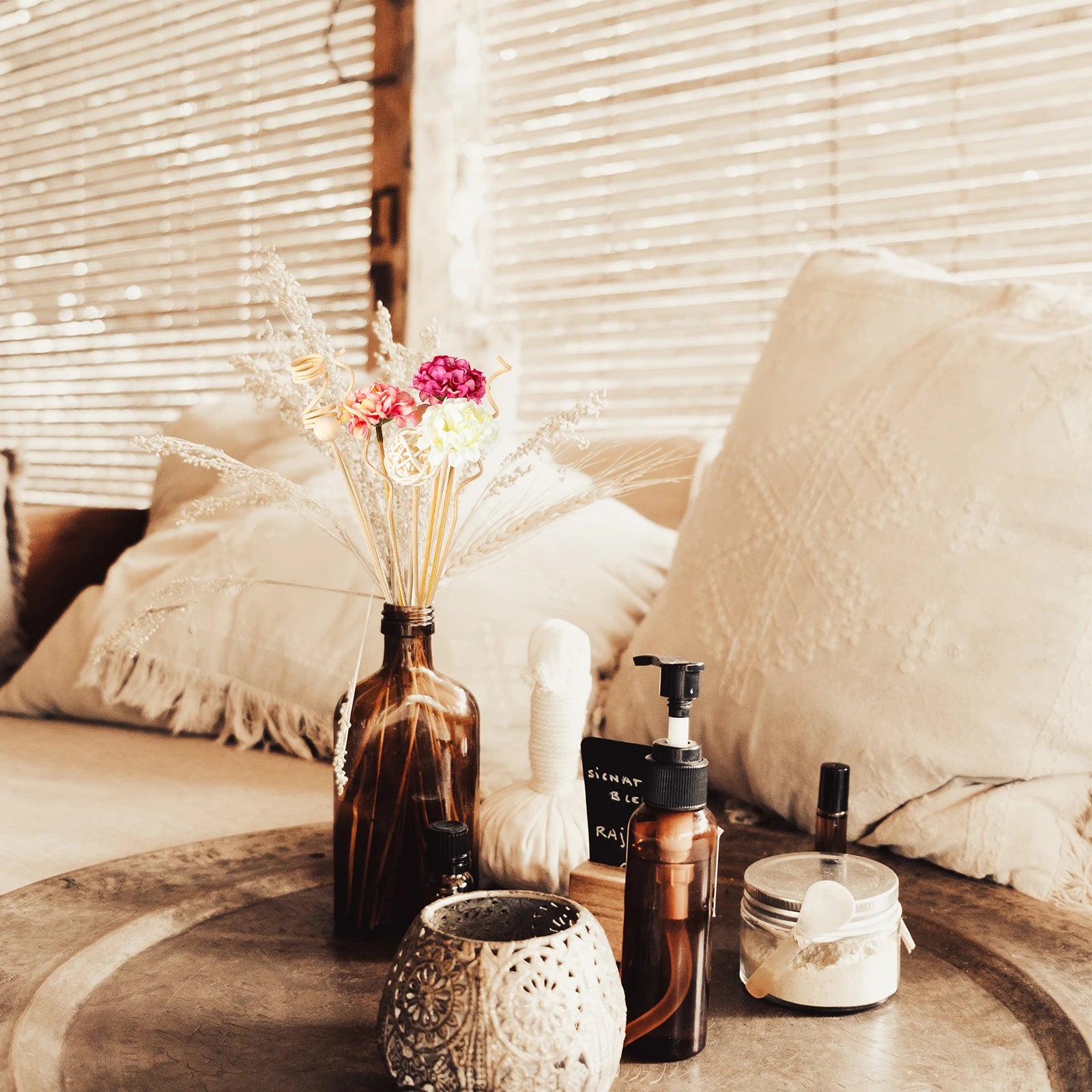 Blush Bloom Rattan Reeds