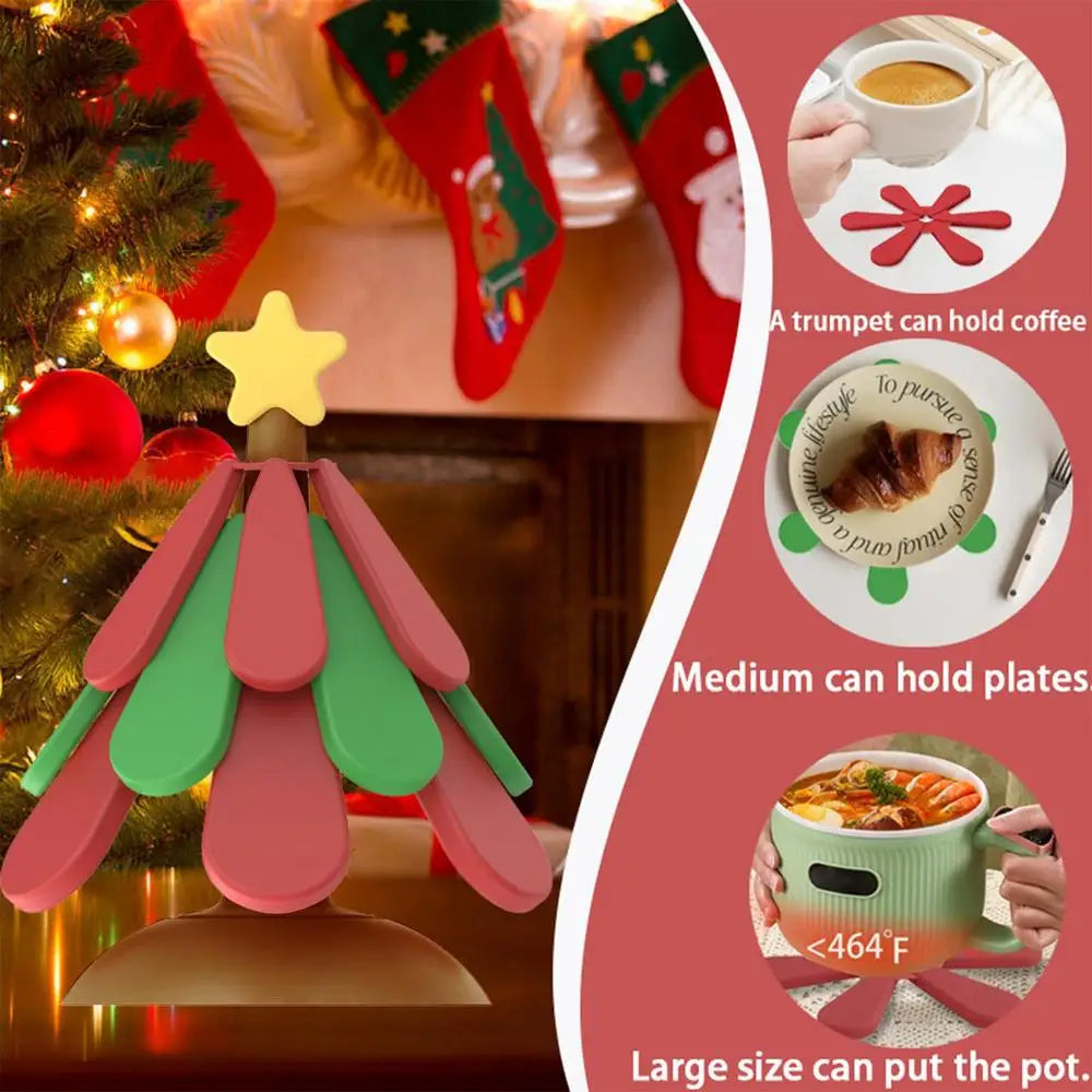 Christmas Tree Silicone Trivets