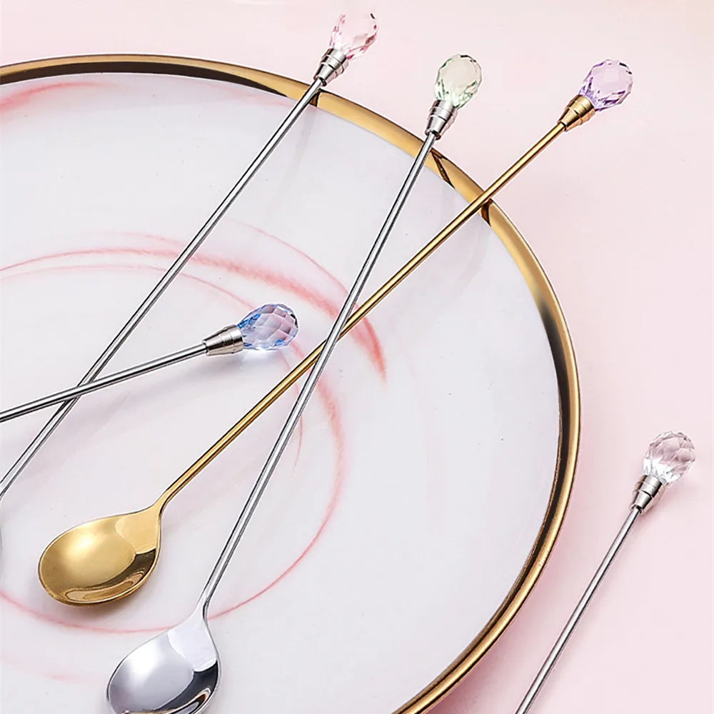 Crystal Sparkle Stirring Spoons