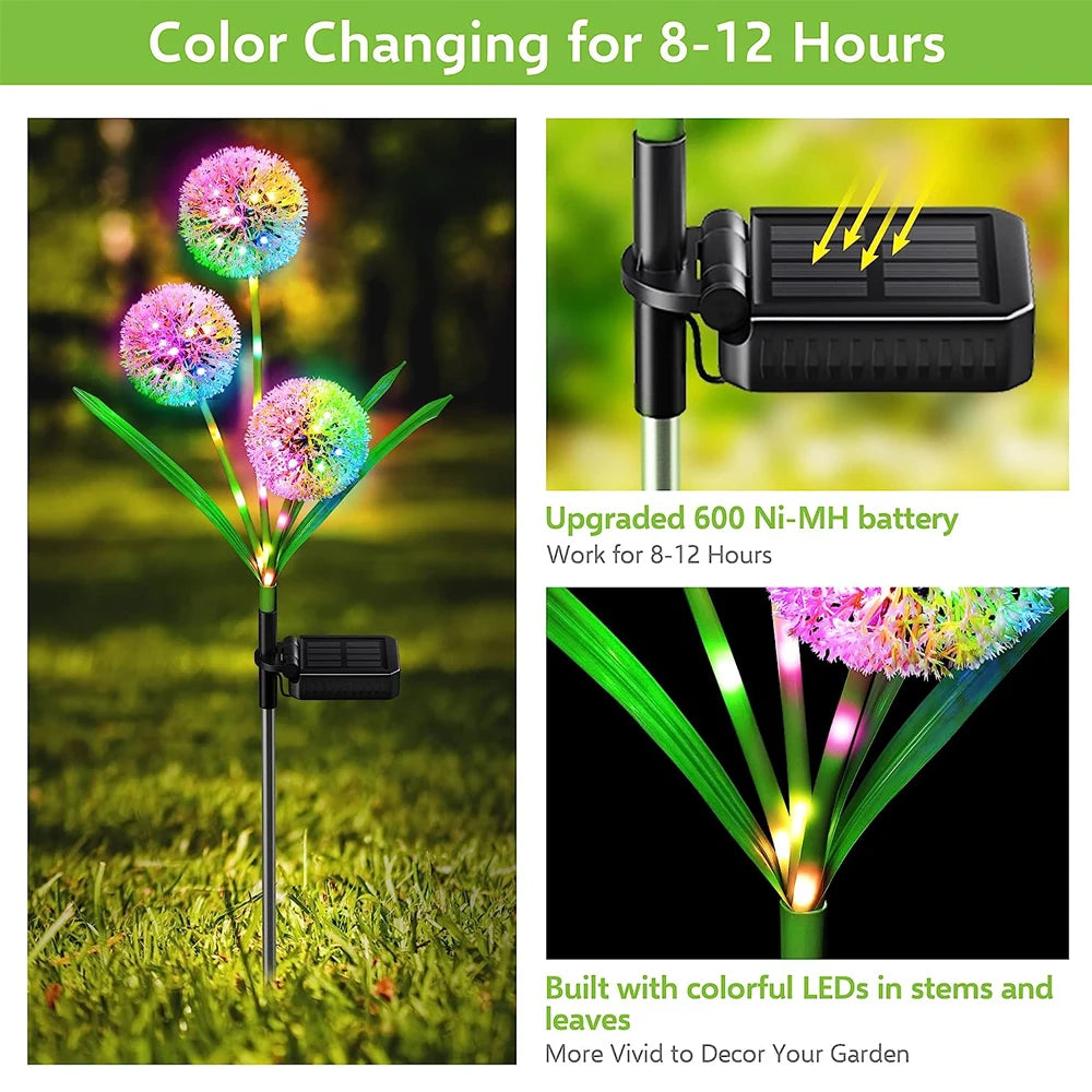 Starlit Dandelion Bloom Solar Garden Light