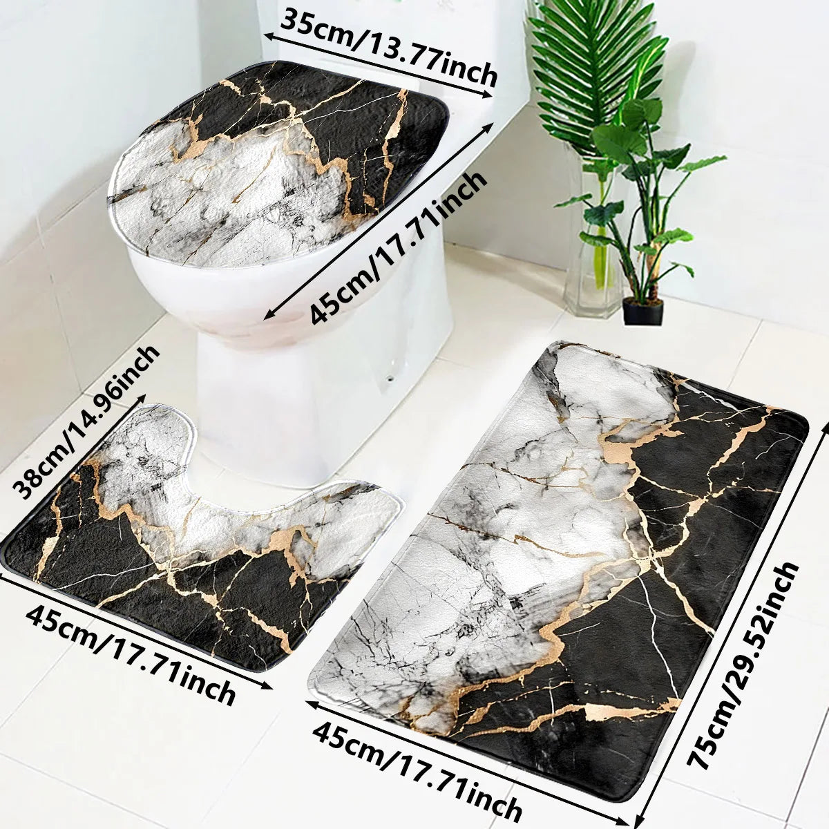 Majestic Marble Trio Bathroom Set