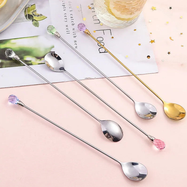 Crystal Sparkle Stirring Spoons