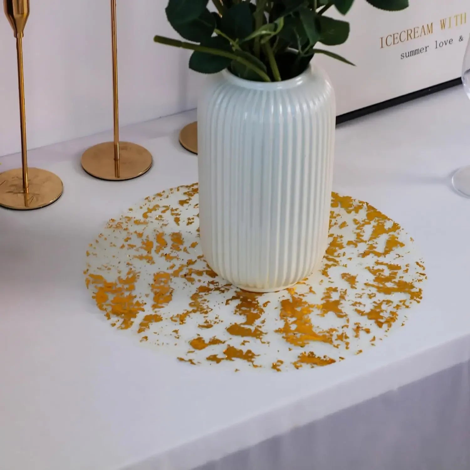 Shimmer Gold Mesh Placemats