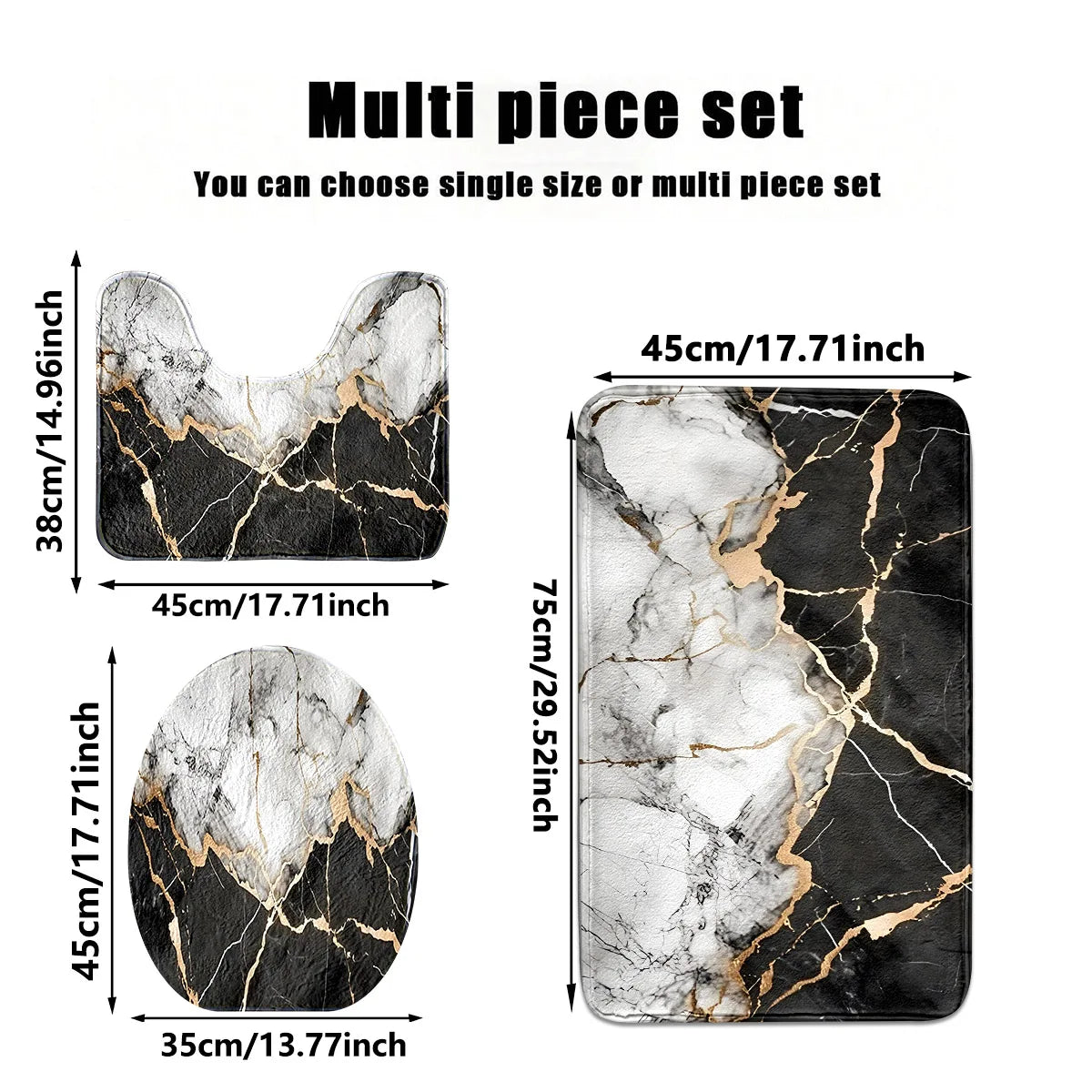 Majestic Marble Trio Bathroom Set