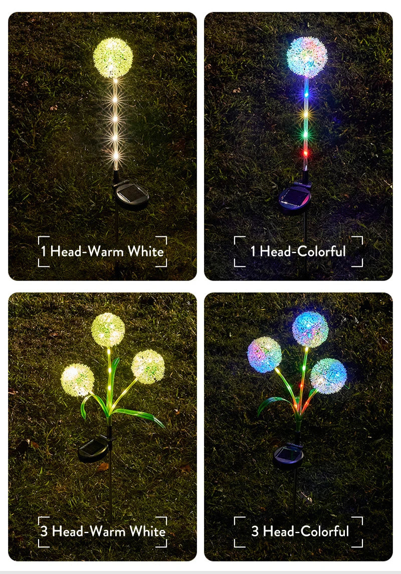 Starlit Dandelion Bloom Solar Garden Light