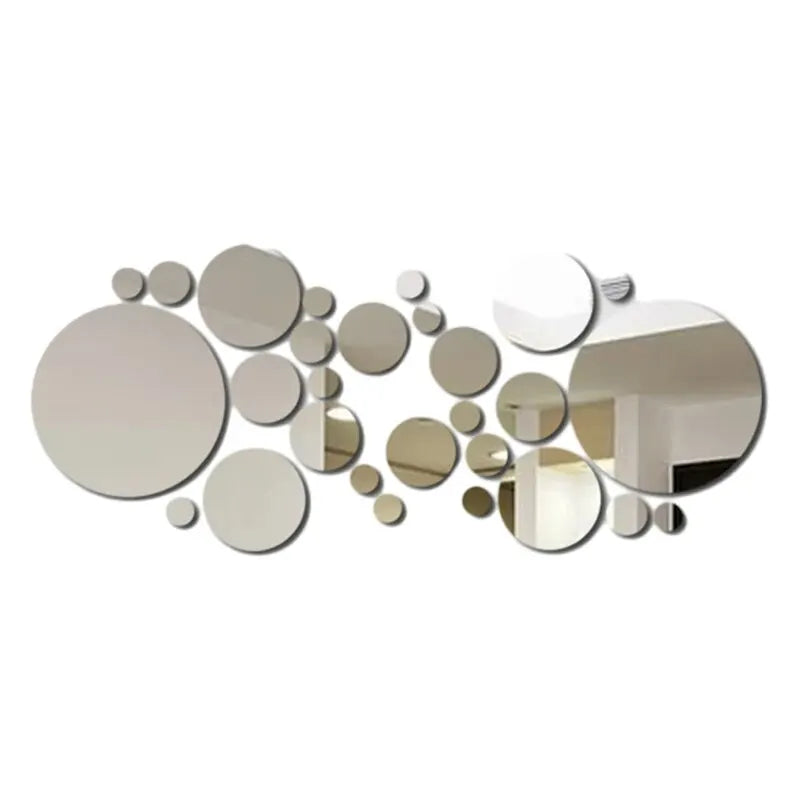 Modern Round Mirror Set Decals