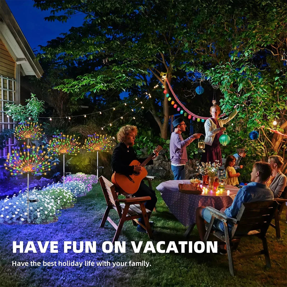Radiant Aurora Solar Firework Lights