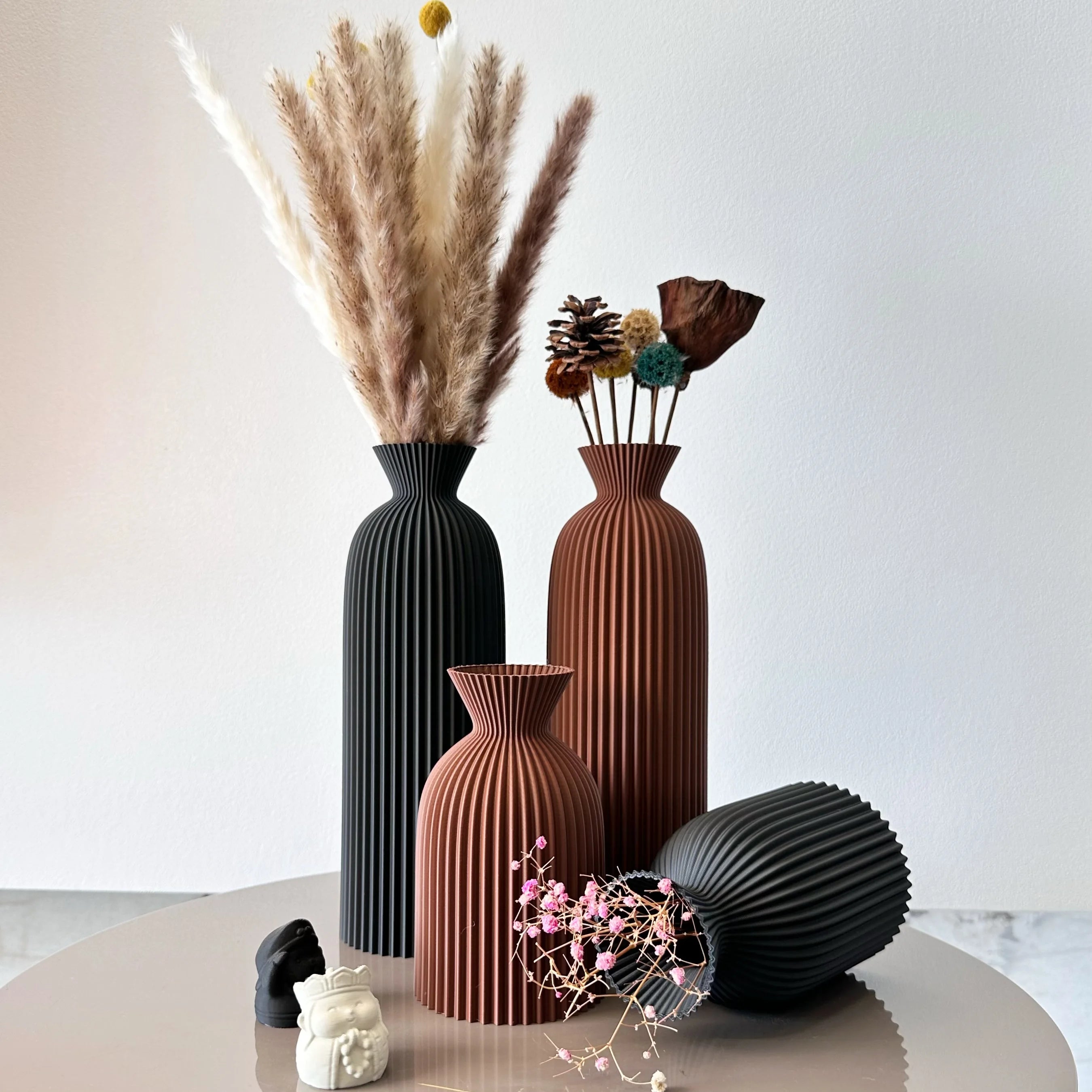 Serenity Wave Vase Set