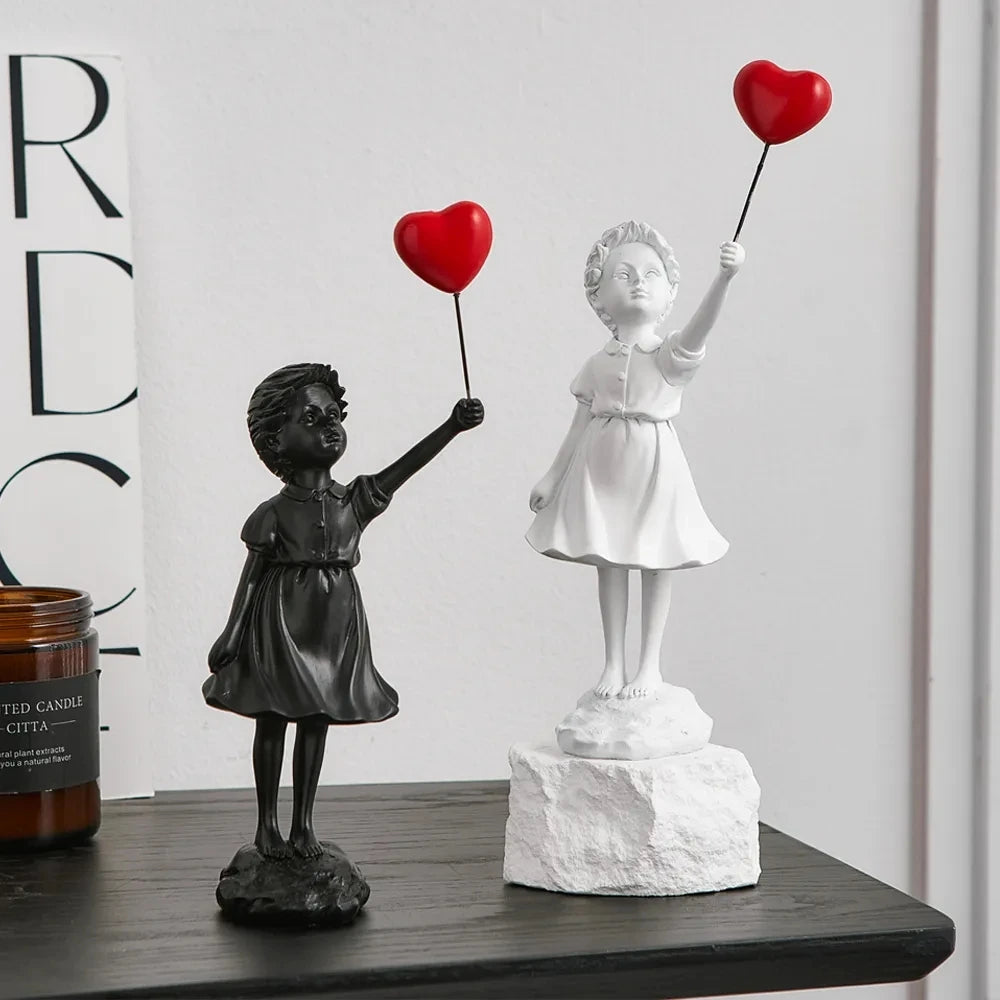Balloon Reverie Resin Figurine