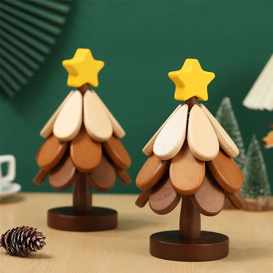 Festive Solid Wood Coaster