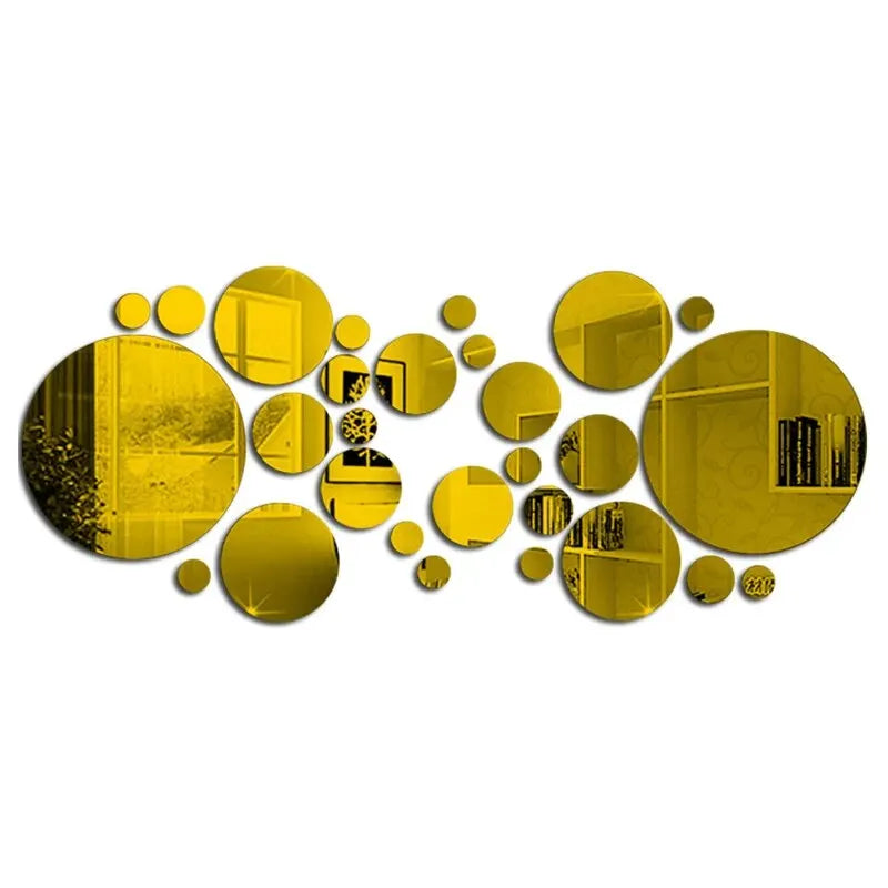 Modern Round Mirror Set Decals