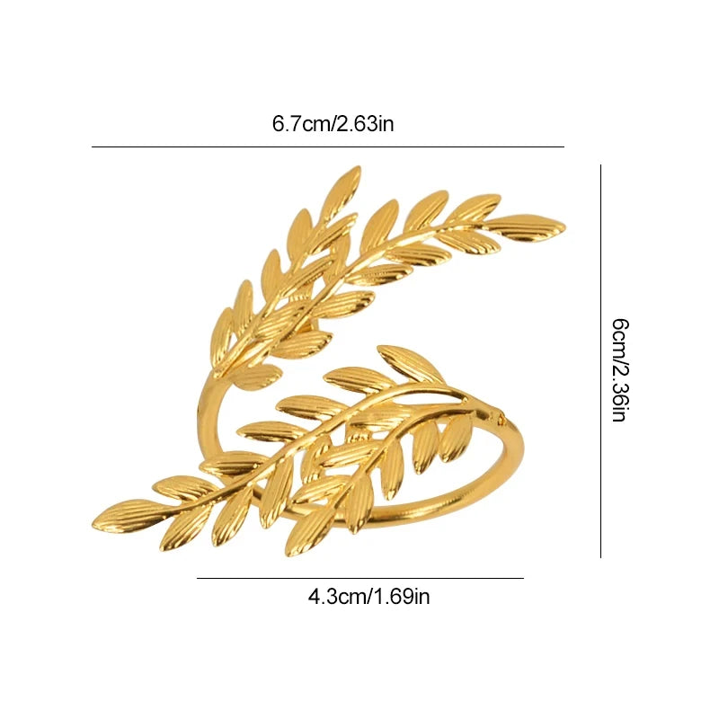 Opulent Leaf Napkin Rings