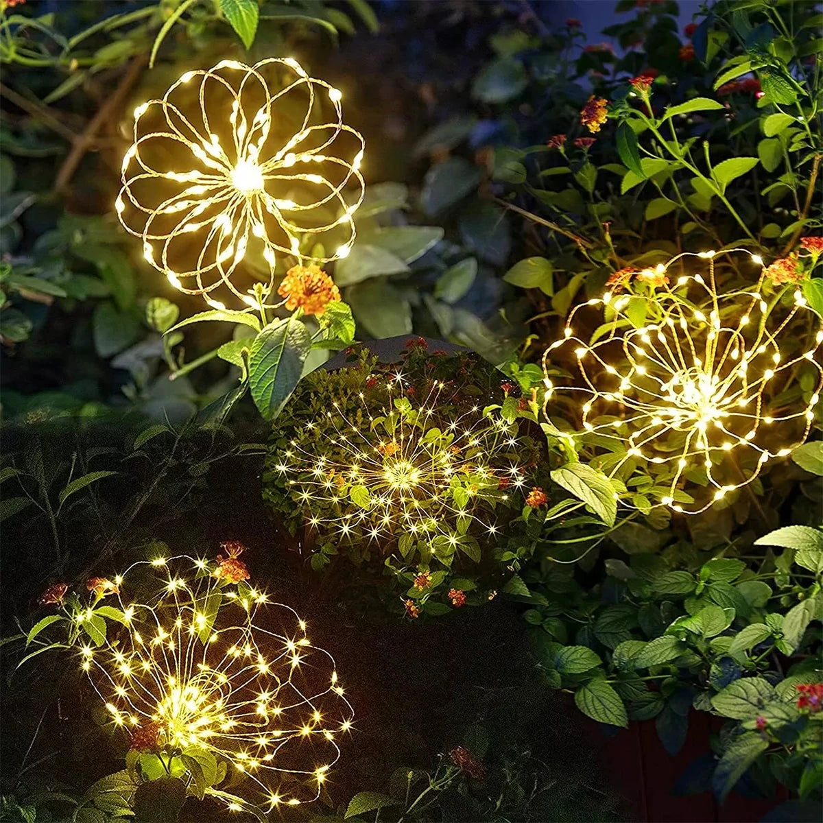 Radiant Aurora Solar Firework Lights