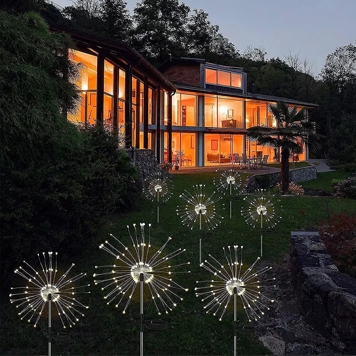 Radiant Aurora Solar Firework Lights