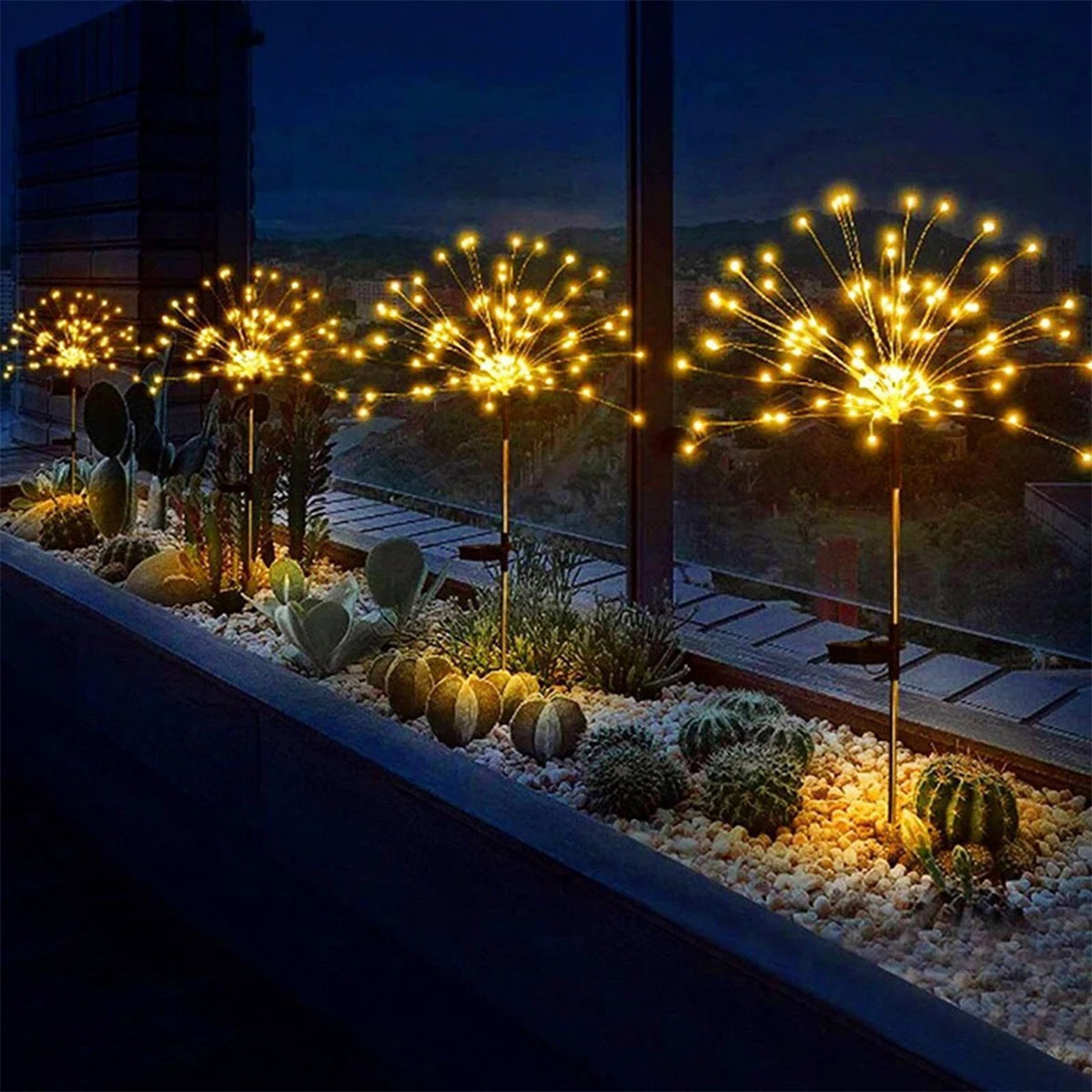 Radiant Aurora Solar Firework Lights
