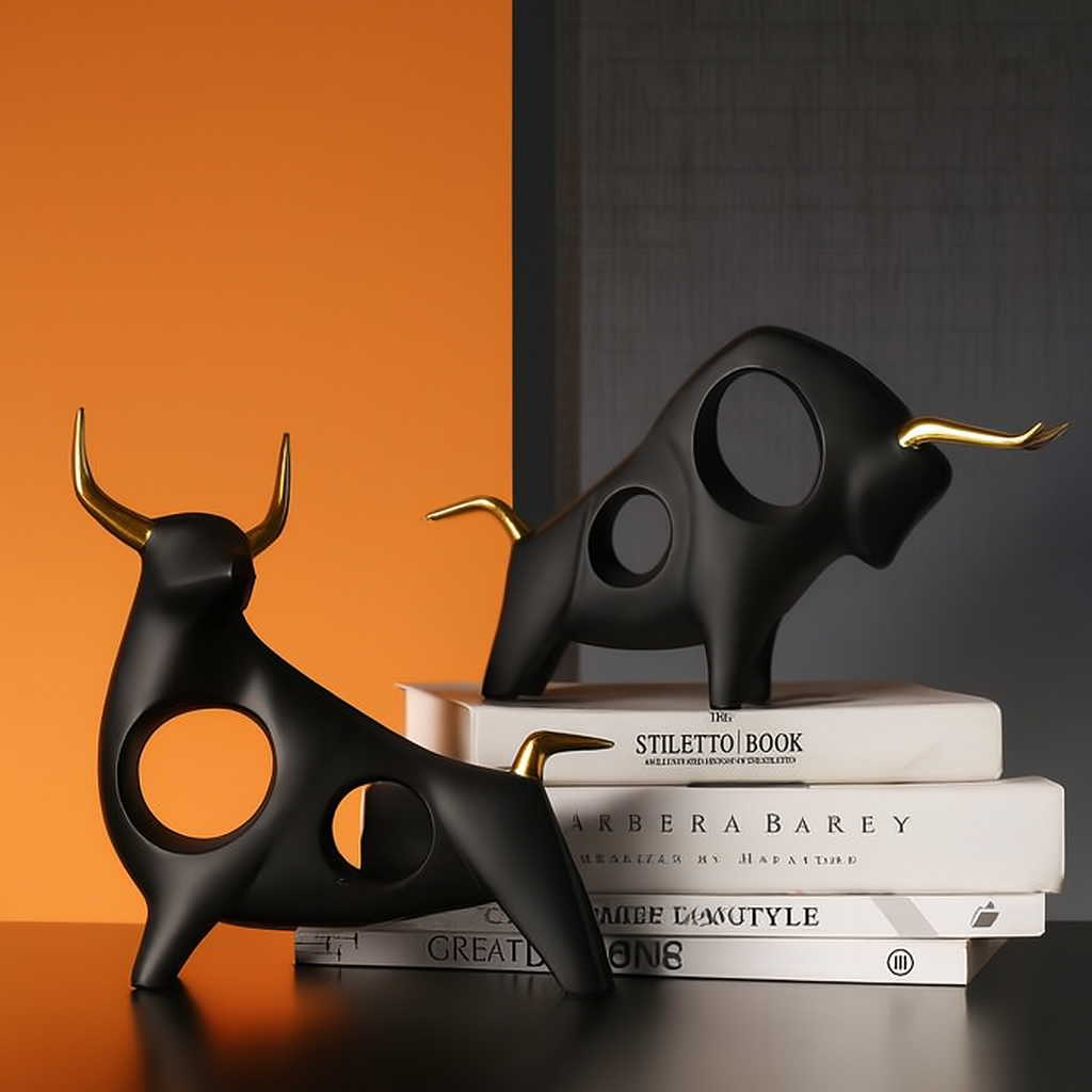 Noble Bull Resin Figurine
