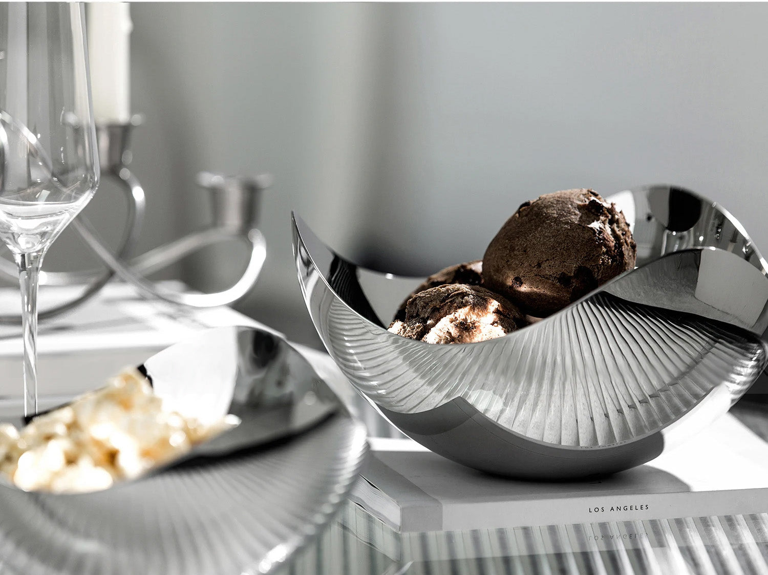 Abstract Stainless Steel Server